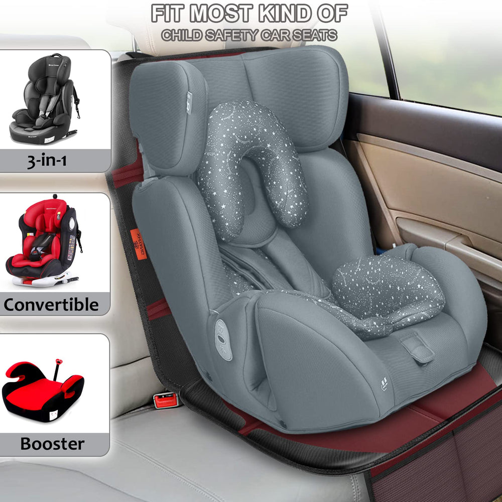 XHYANG car seat protector storage pockets demonstrate organized car-side essentials
