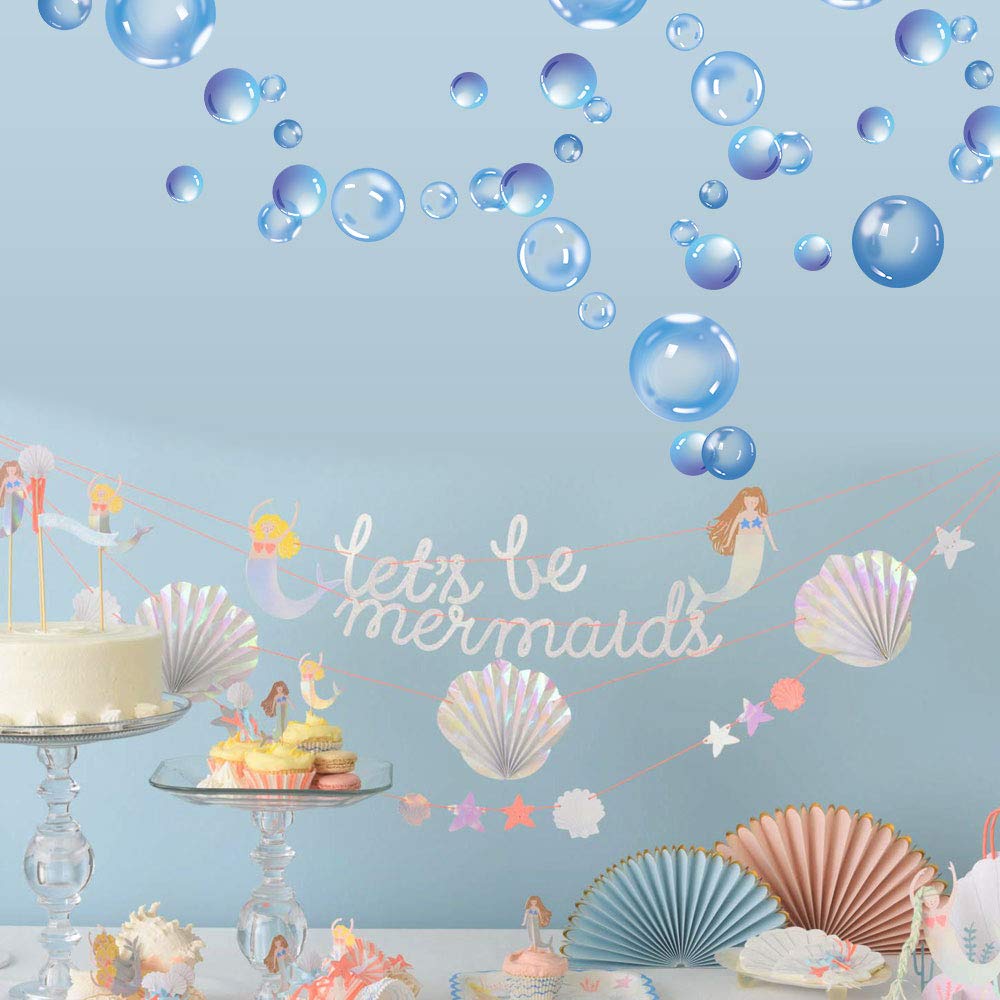 XIAOMAN blue window decals adding ocean vibes to windows and surfaces