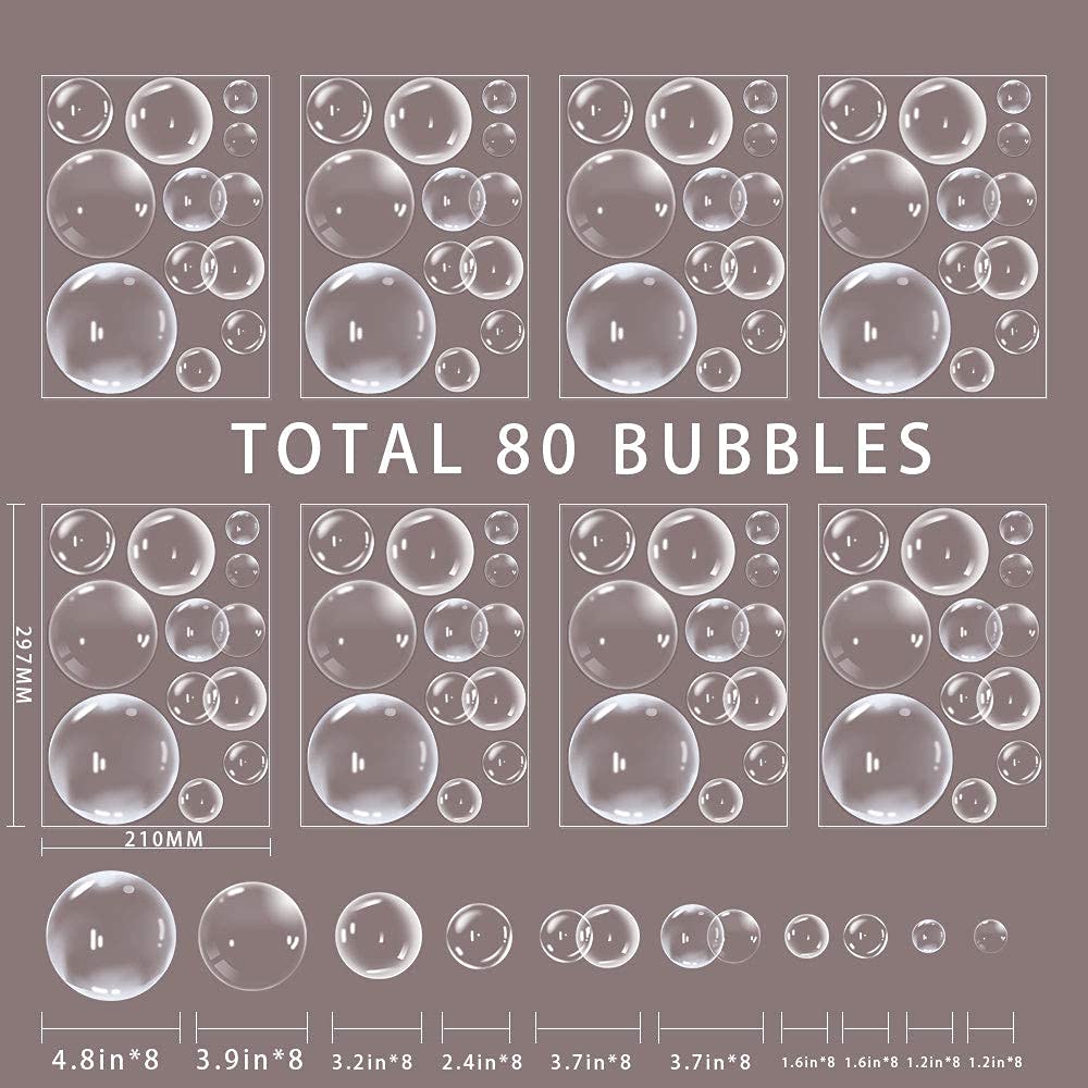 XIAOMAN transparent bubble wall decal ocean mood for baby shower decor