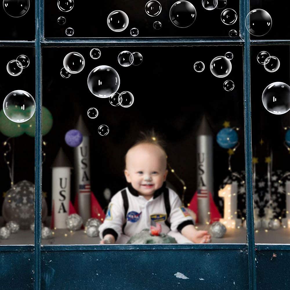 XIAOMAN bubble wall decals brighten glass surfaces during bath time play