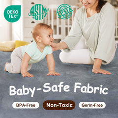 Xiaoxinluck baby play mat provides a large 50x50 area for rolling and exploration.