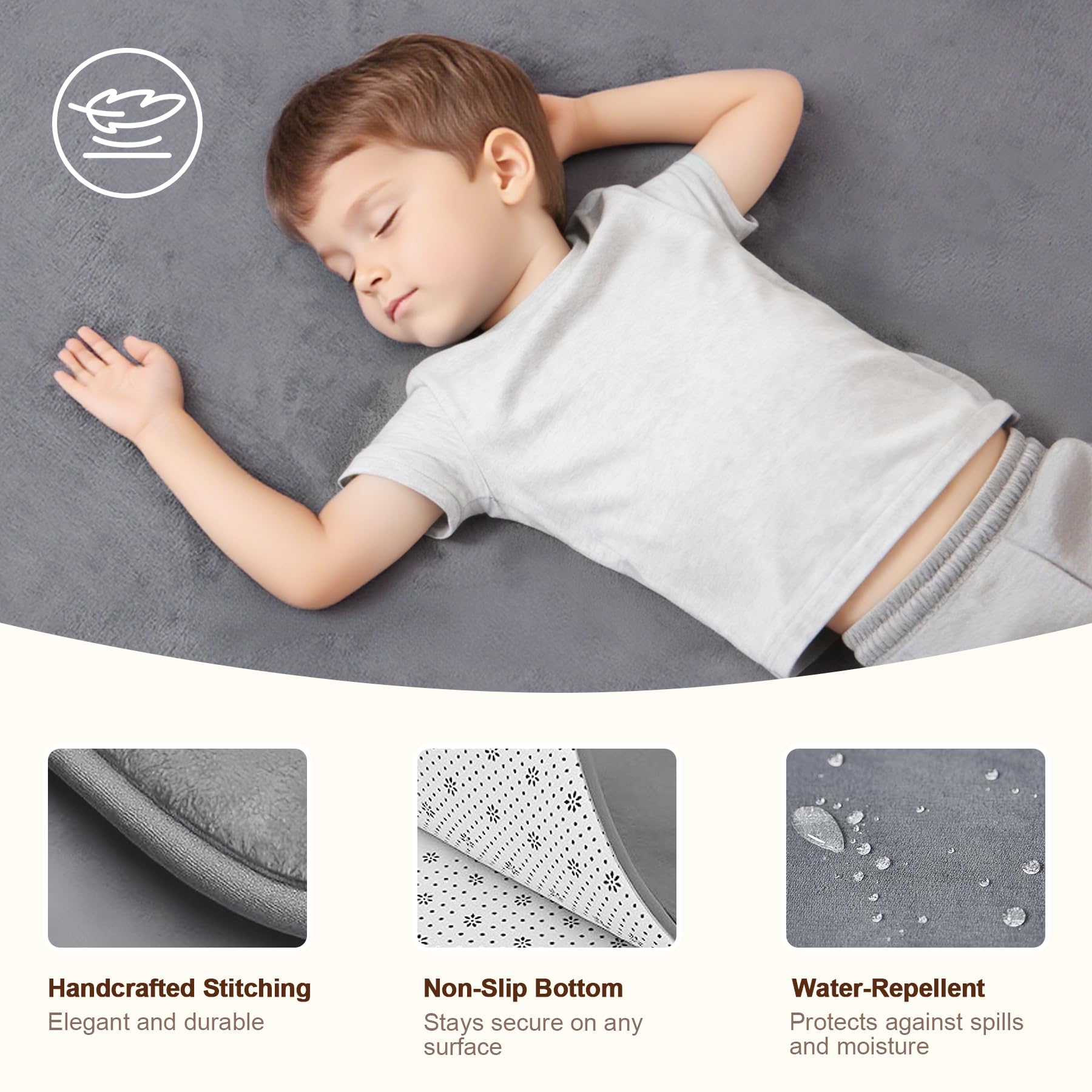 Xiaoxinluck baby play mat offers multipurpose use in nursery or living room.