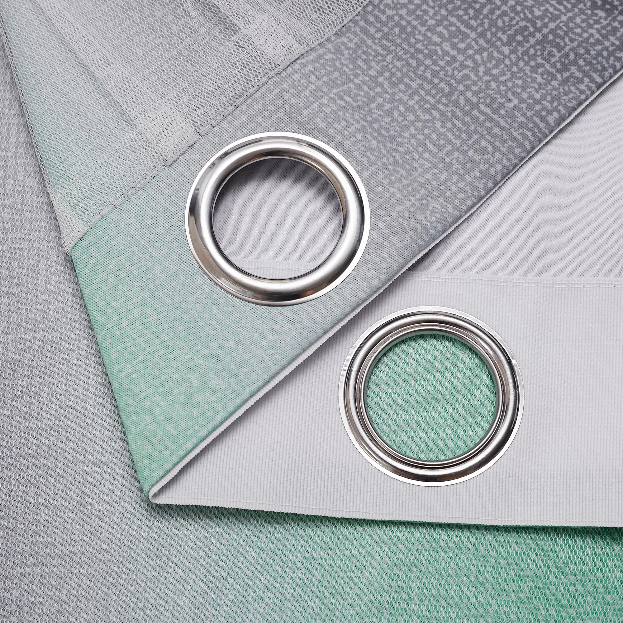 XiDi Rainbow Blackout Curtains come with eight grommets per panel for easy hanging on standard rods.