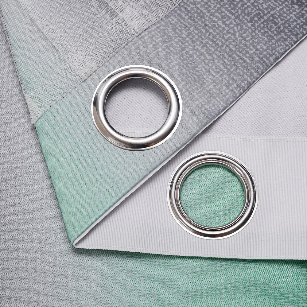 XiDi Rainbow Blackout Curtains come with eight grommets per panel for easy hanging on standard rods.