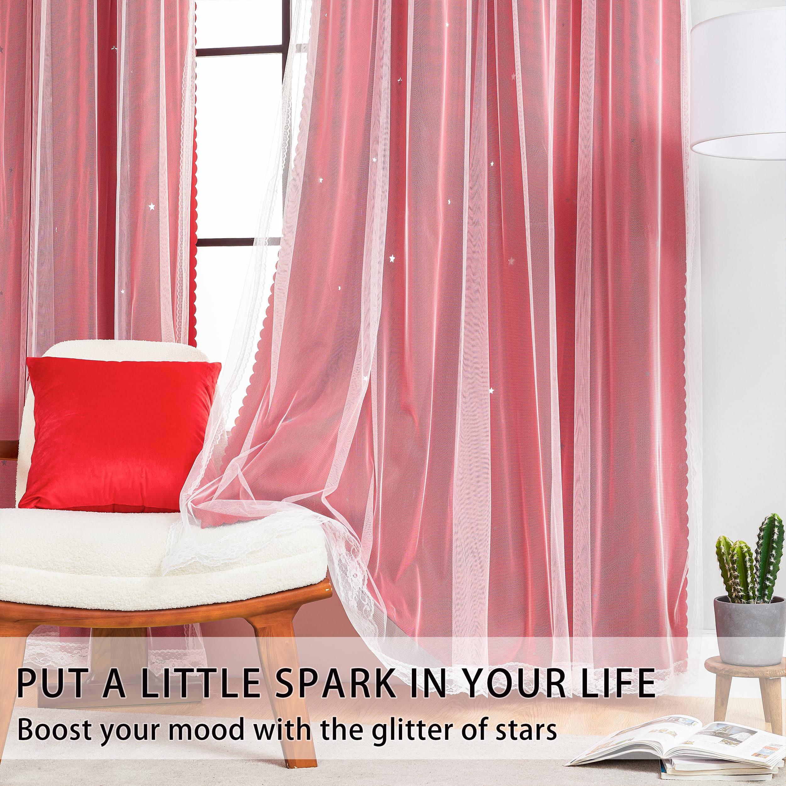 XiDi star-pattern curtain creating a dreamy, private living space