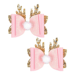 XIELIME Christmas bow hair clip blue-white adds festive style and secure wear.