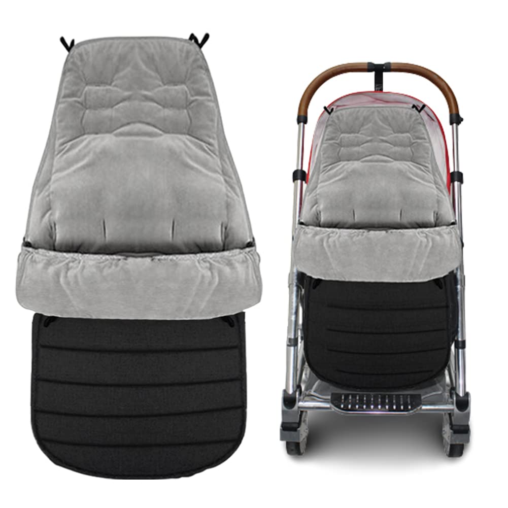 XIFAMNIY Toddler bunting with waterproof outer shields against rain and snow.