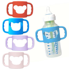 XIFEILOL 4-pcs baby bottle handles set enables easy grip for babies.