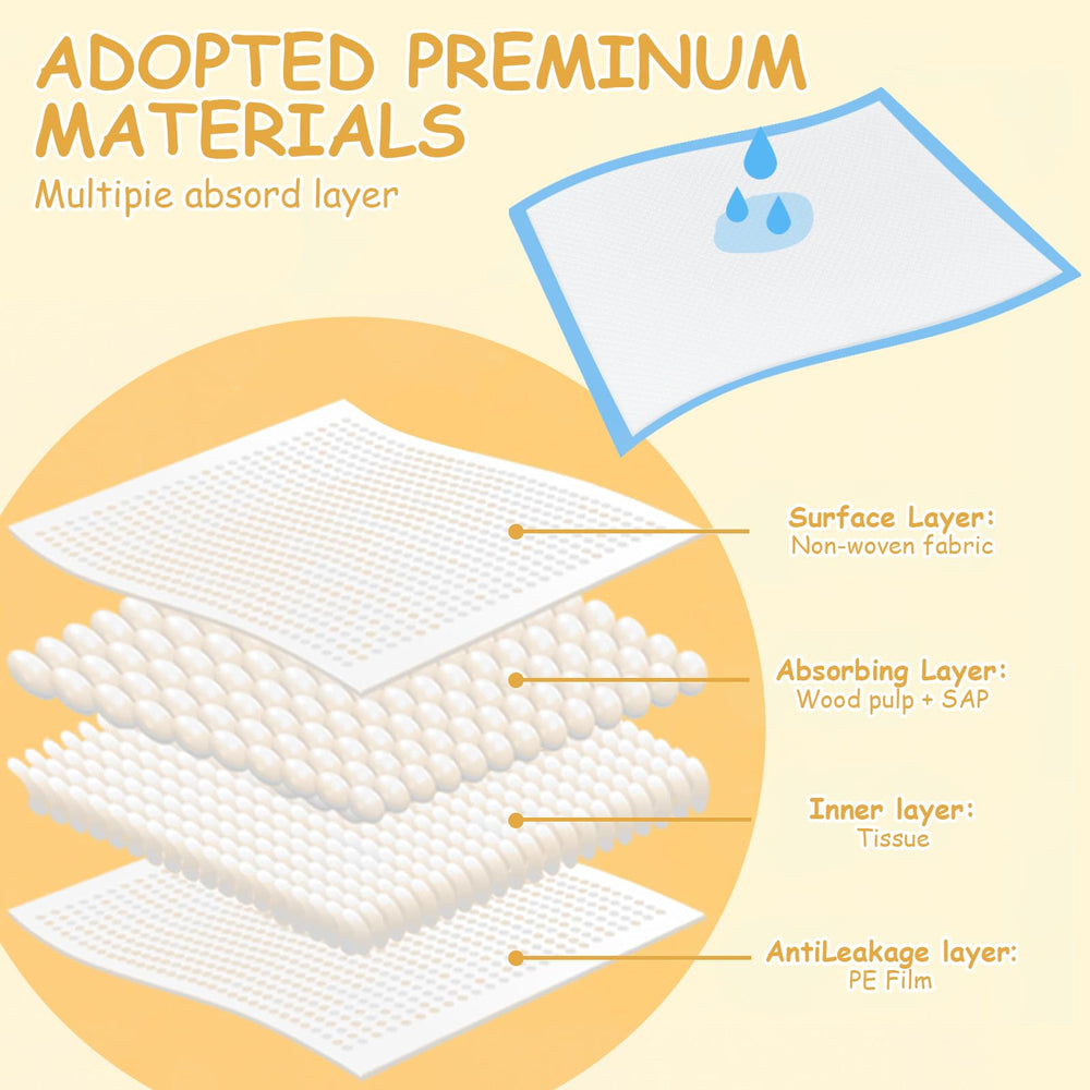 XIGGA 25-pcs disposable urine pads pack ideal for daily infant care