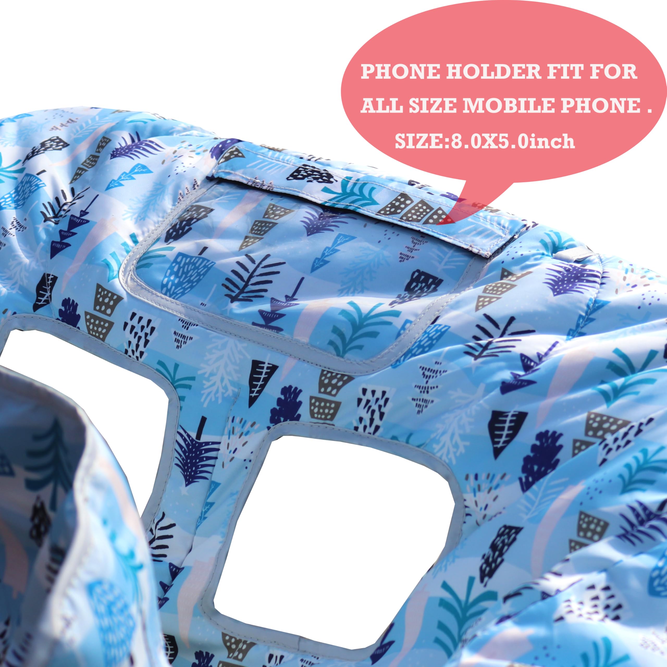 XiOiOiX anti-slip bottom blue helps keep the cover and baby securely in place.