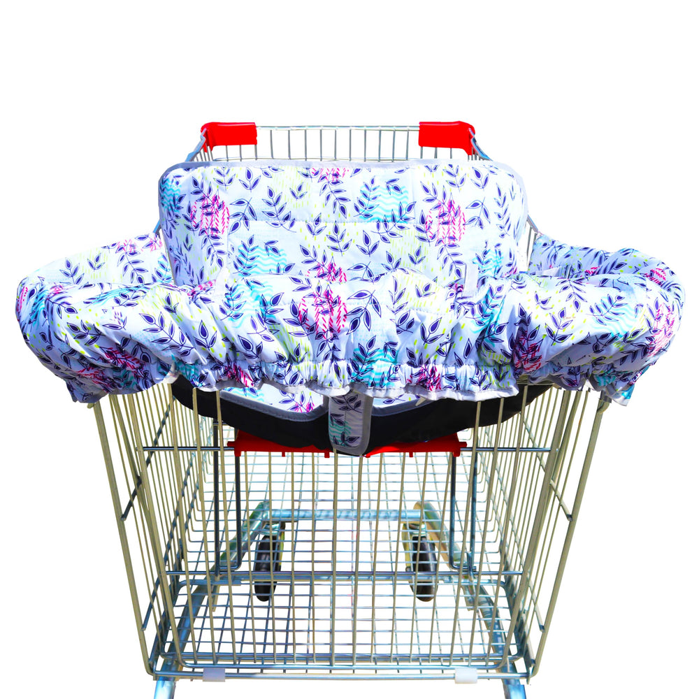 XiOiOiX leaf cart cover installation demonstrates quick setup for hygienic shopping with baby