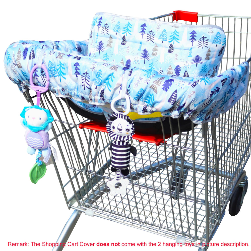 XiOiOiX universal fit cart cover blue fits carts of all sizes for quick setup.
