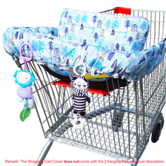 XiOiOiX universal fit cart cover blue fits carts of all sizes for quick setup.