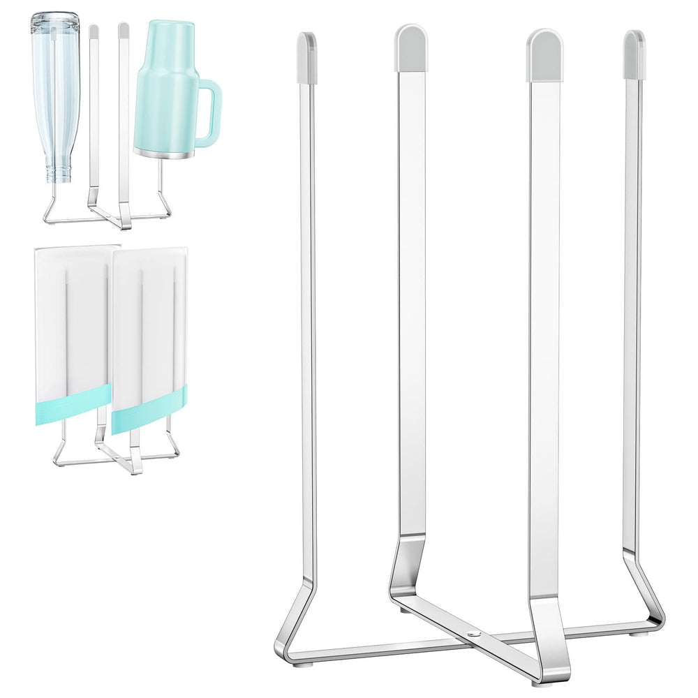 XILIMEN bottle drying rack folded view showing compact travel-ready design