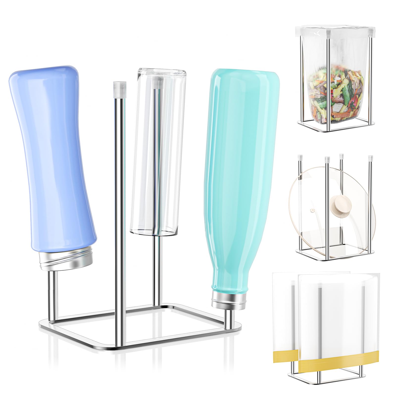 XILIMEN bottle drying rack metal stand showcased for durable, space-saving countertop drying.