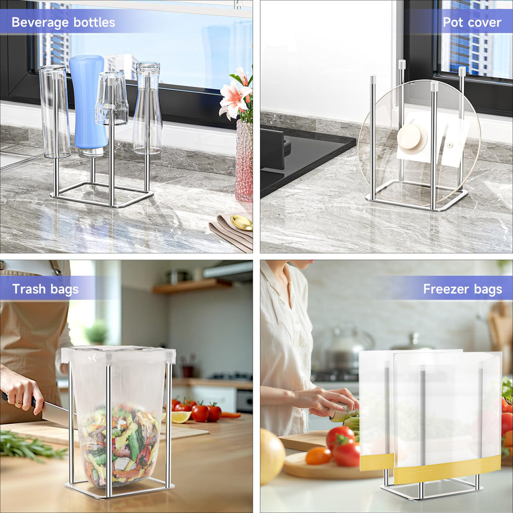 XILIMEN silicone non-slip feet on drying rack prevent sliding on smooth surfaces.