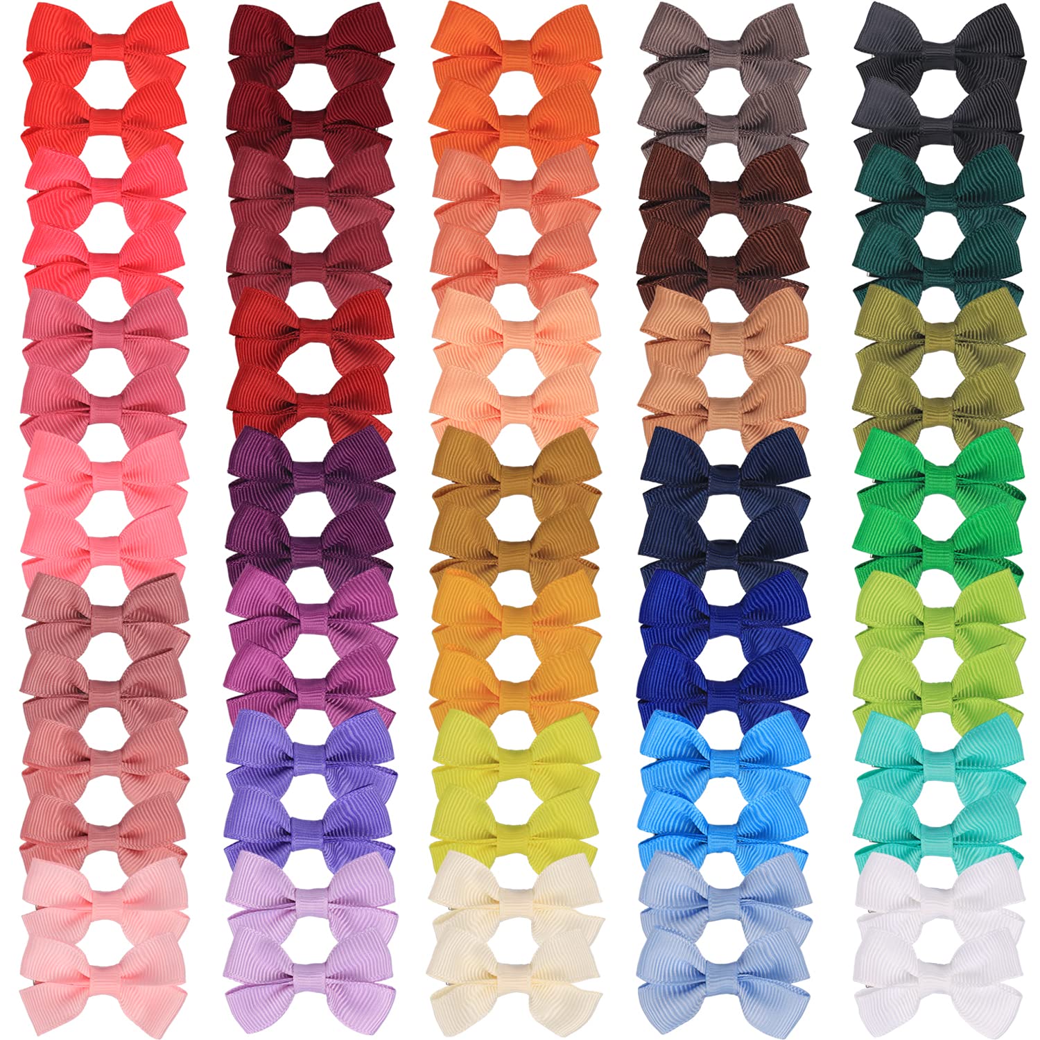 XIMA 70-piece hair bows packaging in assorted colors for babies