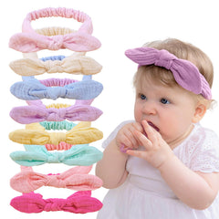 XIMA baby headbands with pastel pink rabbit ears for gentle daily wear