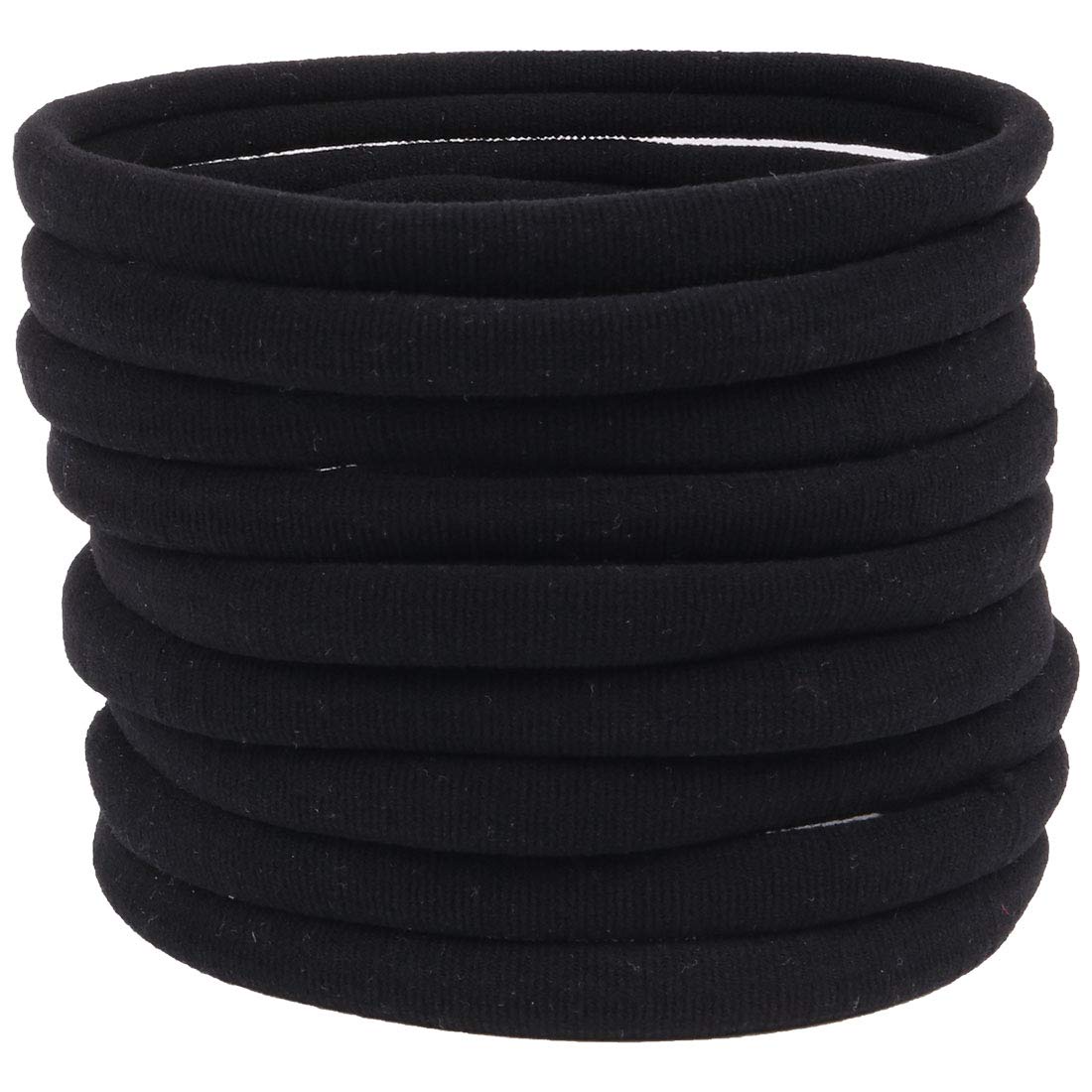 XIMA black DIY headbands close-up shows soft nylon texture for newborn comfort