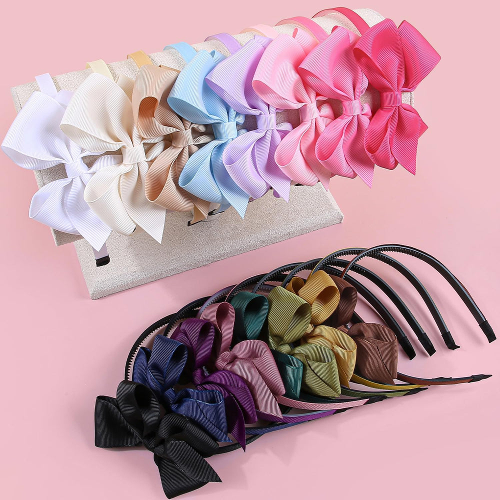 XIMA bow headband soft grosgrain ribbon close-up highlighting smooth texture.