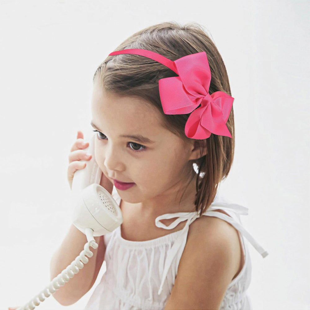 XIMA bow headband soft texture in grosgrain ribbon.