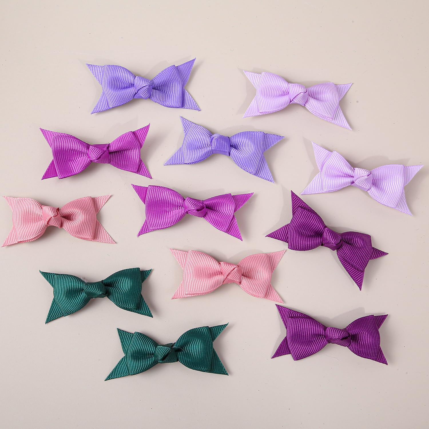 XIMA bows in pigtails with clips, demonstrating quick, tangle-free use.