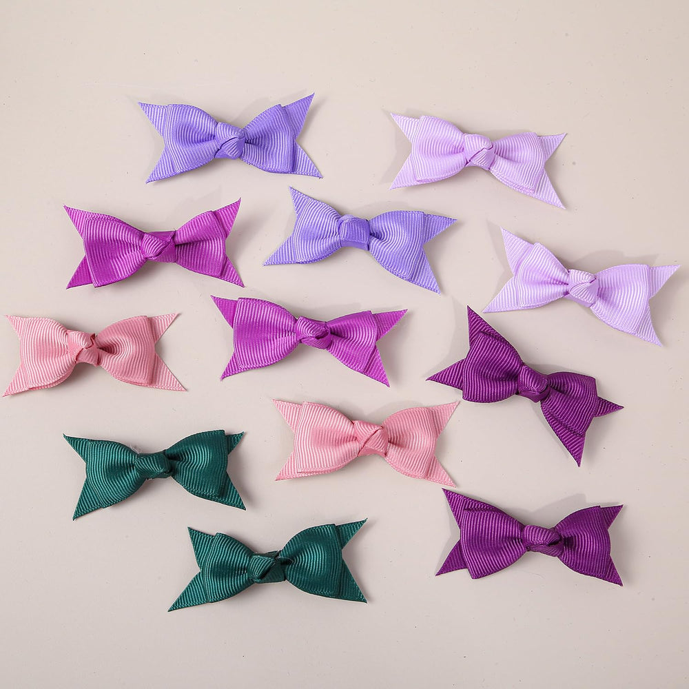 XIMA bows in pigtails with clips, demonstrating quick, tangle-free use.