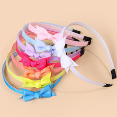 XIMA mini hair bows grosgrain-covered headband for polished look.