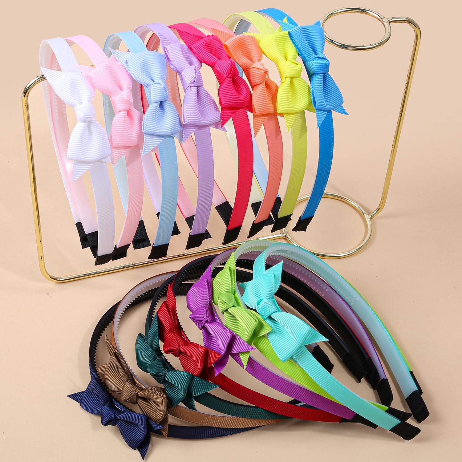 XIMA mini hair bows headband with teeth keeps hair in place.