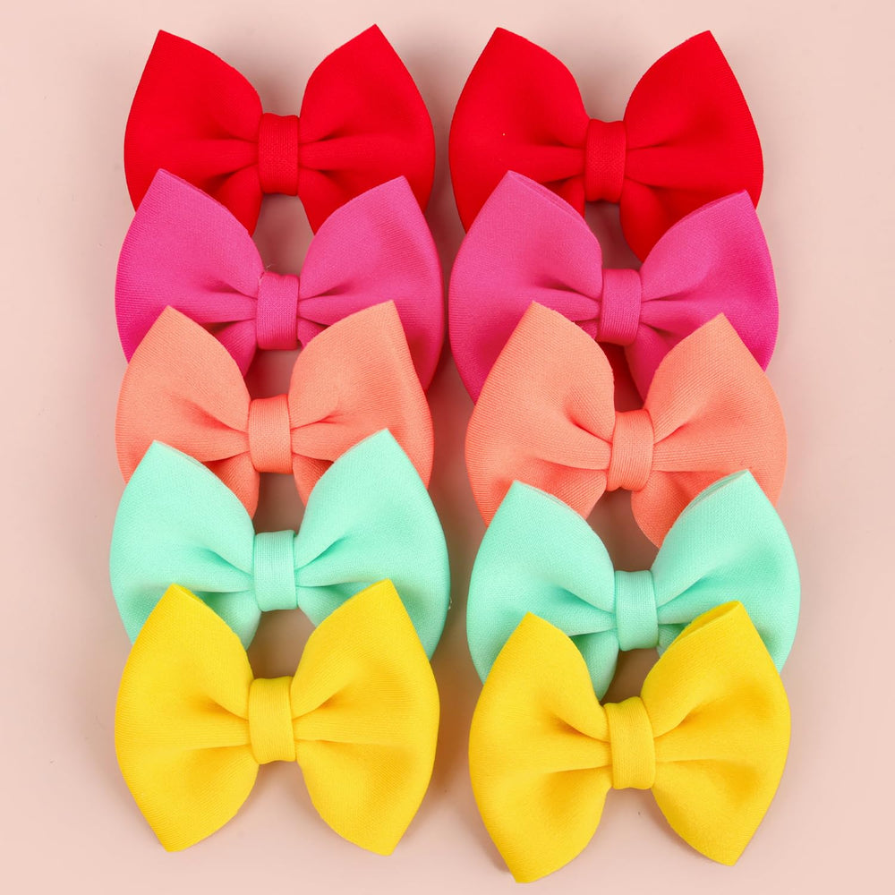 XIMA Puff fabric bows use soft fabric for comfortable wear on the scalp during play.