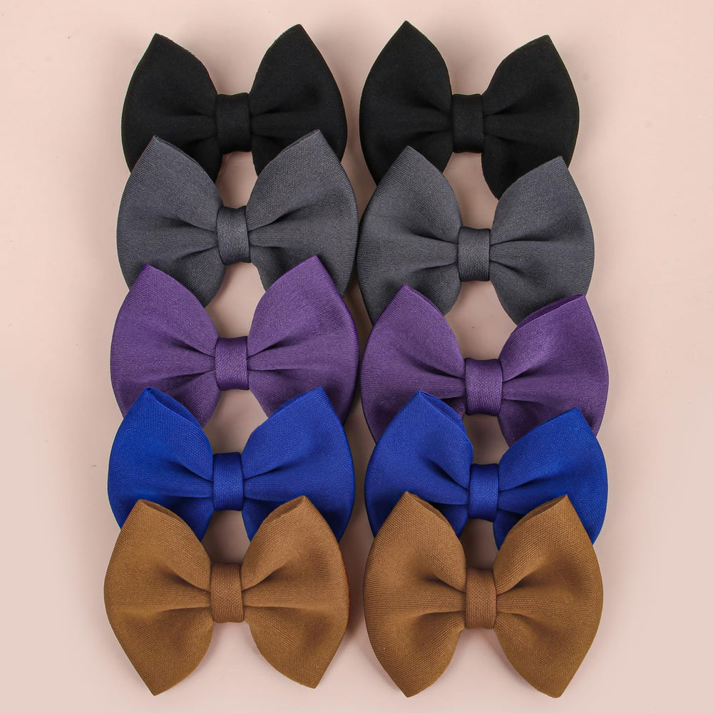 XIMA Puff fabric bows with alligator clips keep hairstyles secure without snagging hair.