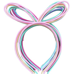 XIMA rabbit-ear headbands closeup in bright colors for playful party looks.
