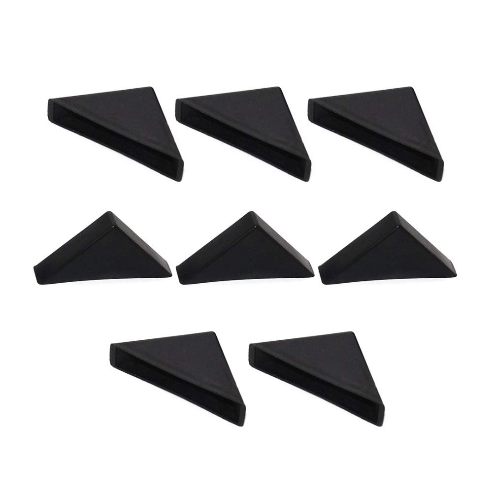 Xinally corner guard in black triangle protects glass edges from daily nicks.