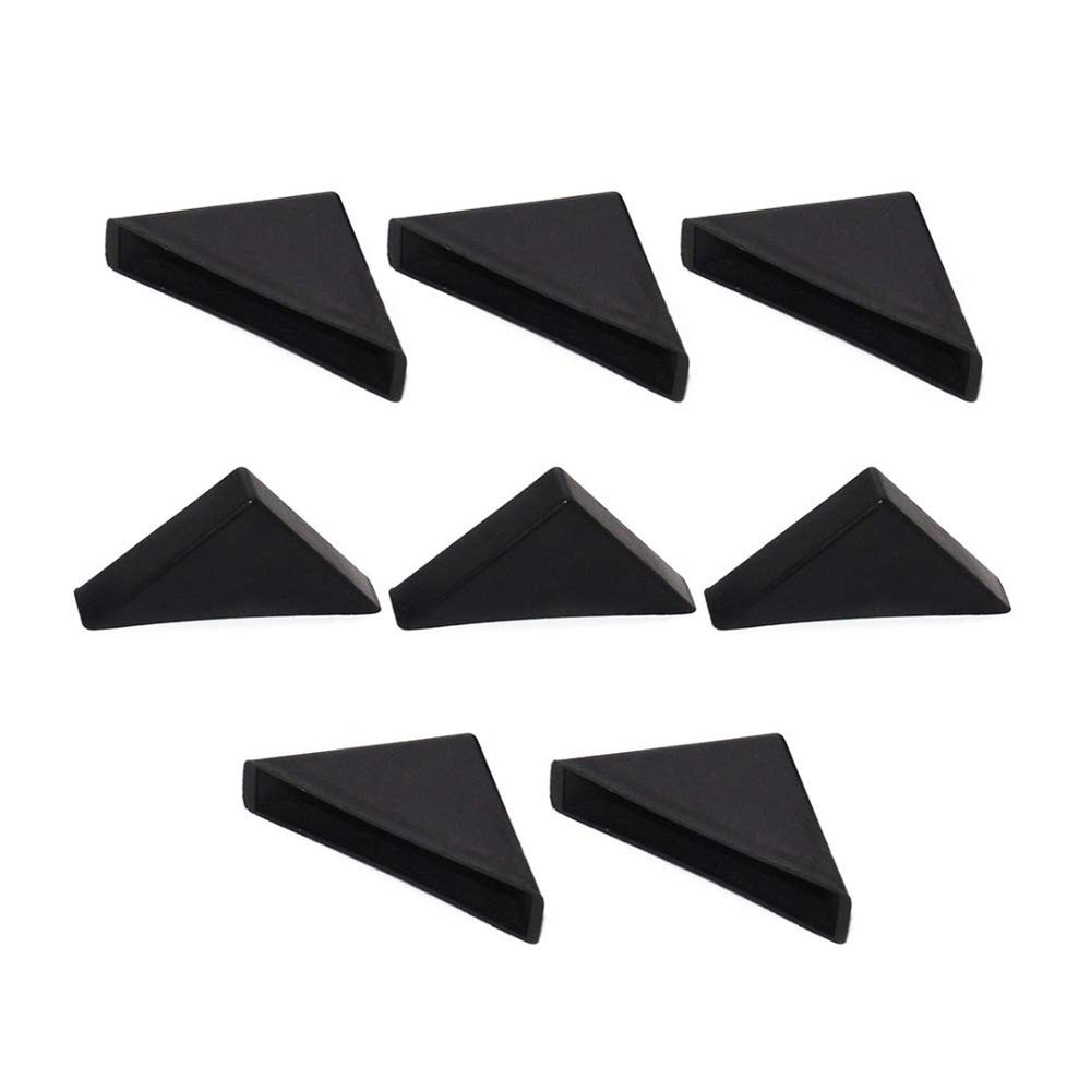 Xinally corner guard in black triangle protects glass edges from daily nicks.
