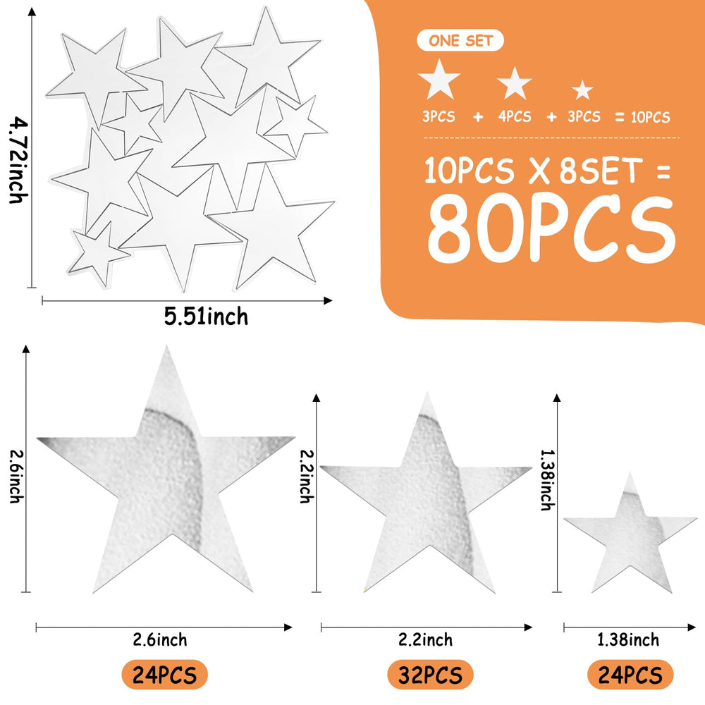 XINGUANG silver stars close-up showcases reflective acrylic surface that expands space visually