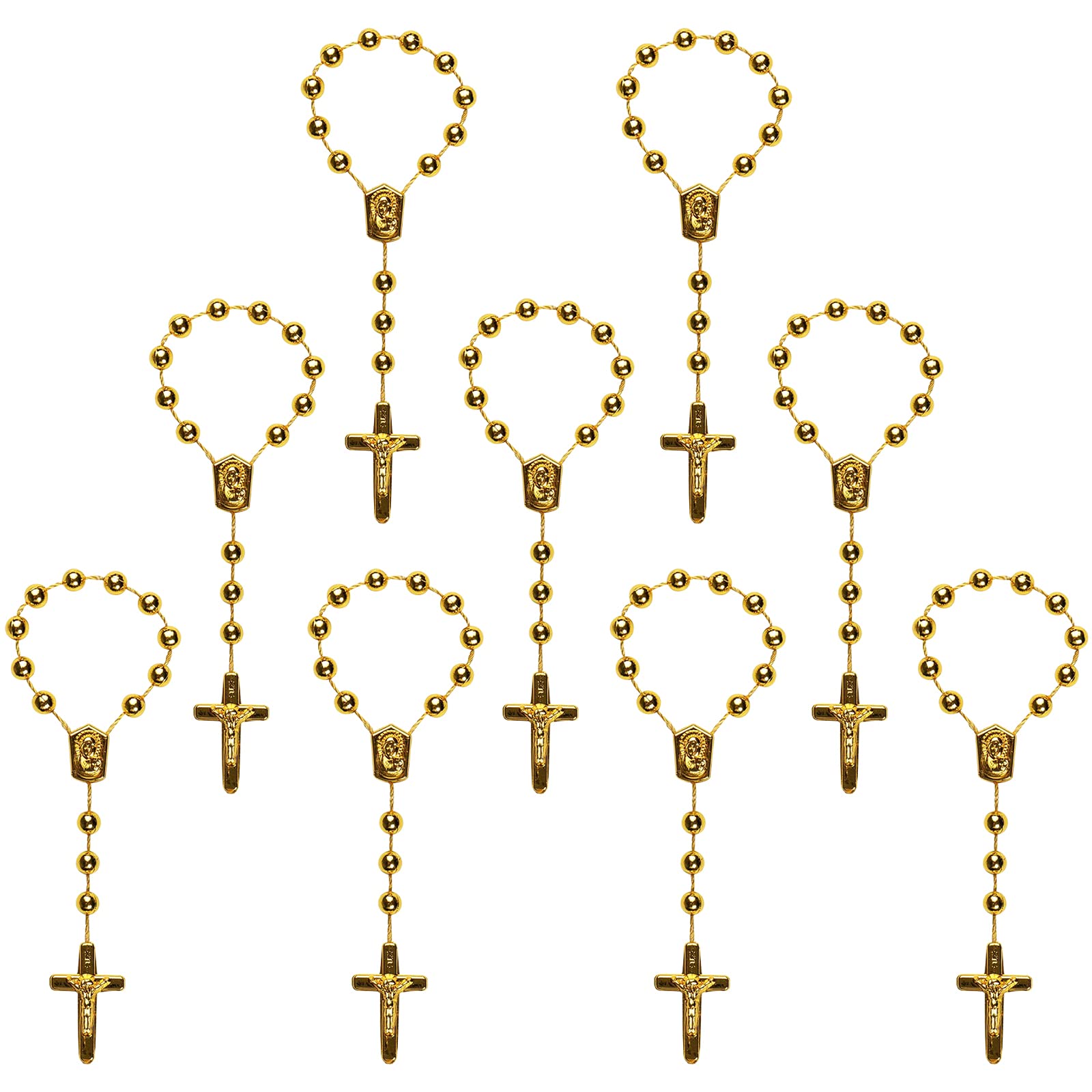 XINHUIDALSQ baptism rosary gold beads, gift-ready for christening ceremonies