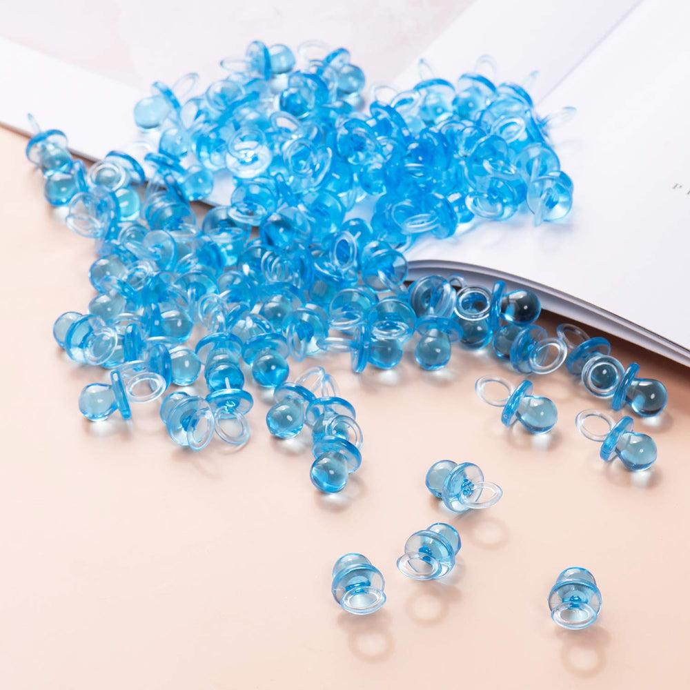 XINHUIDALSQ blue mini acrylic pacifiers as necklace accents for favors
