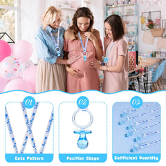 XINHUIDALSQ blue acrylic pacifier close-up showing smooth surface and color.