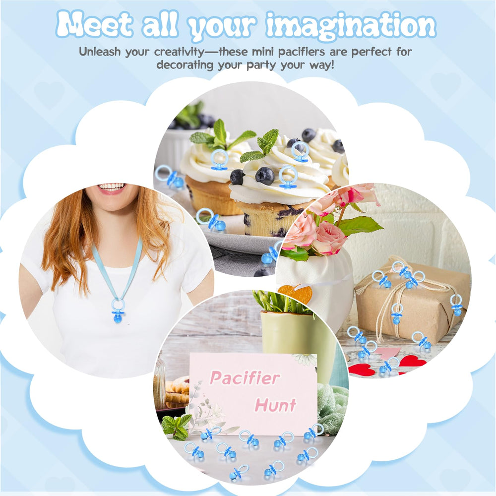 XINHUIDALSQ blue pacifiers ideal for gender reveal decorations