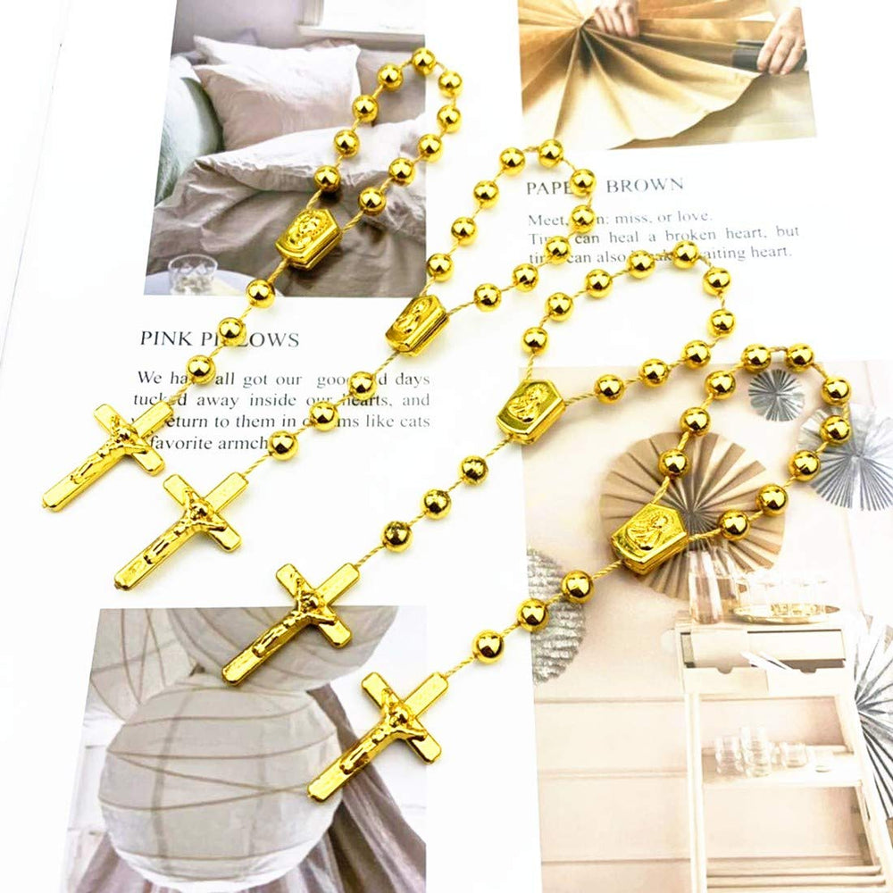 XINHUIDALSQ color-variety baptism rosary, choose a color to match theme