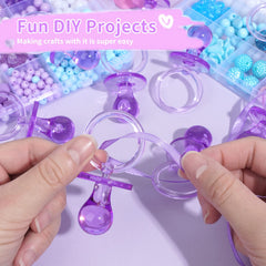 XINHUIDALSQ purple pacifiers for gender reveal or pacifier hunt game.