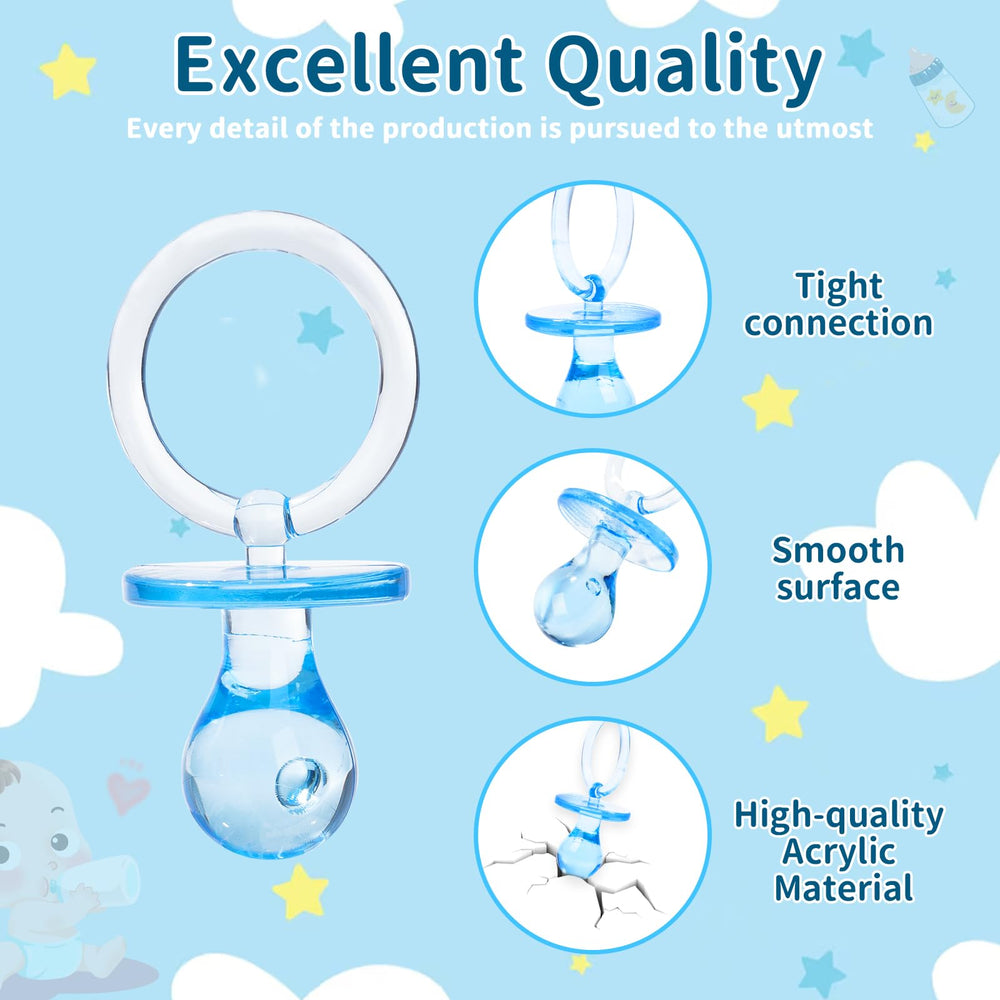 XINHUIDALSQ large-size blue pacifiers make a bold decor statement.