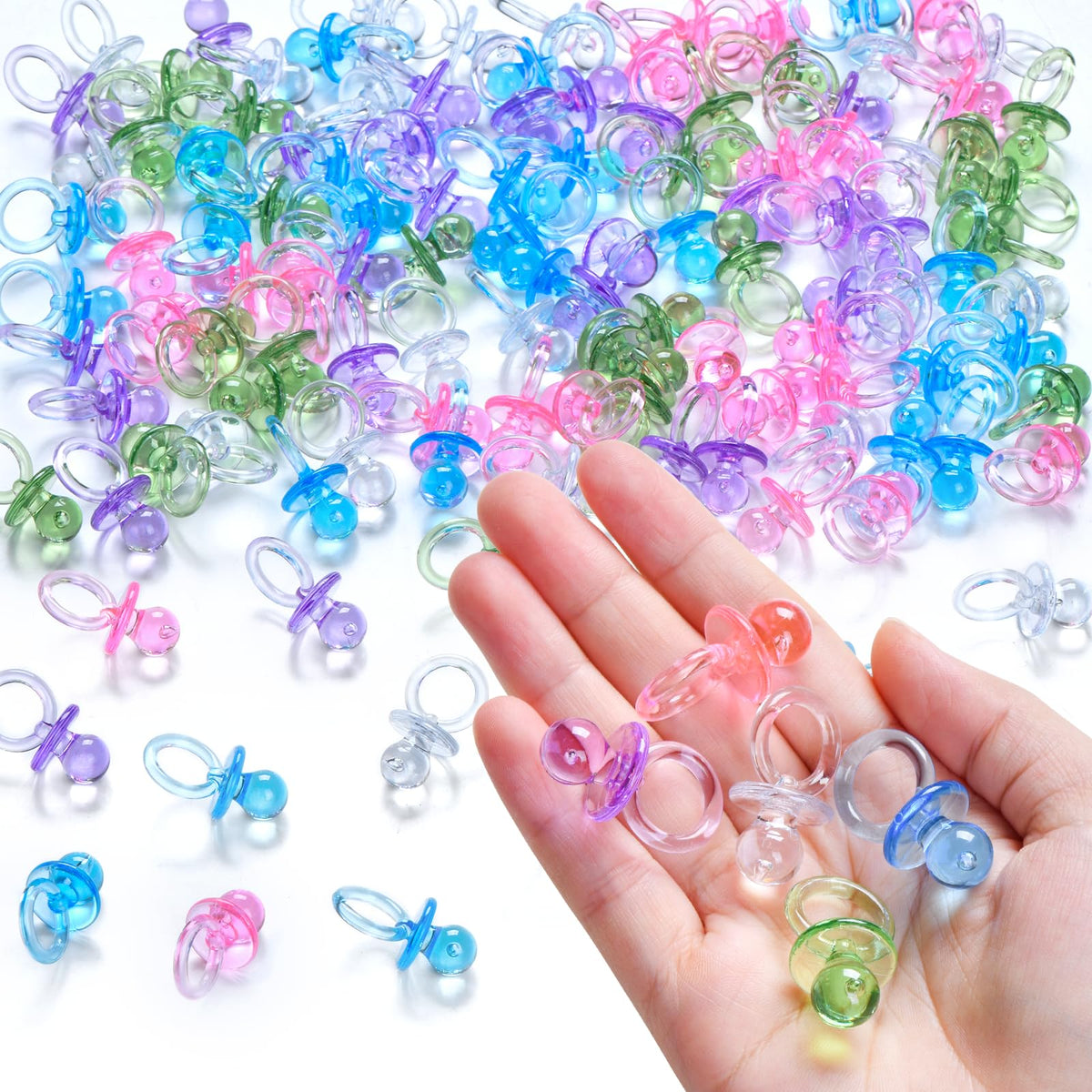 XINHUIDALSQ mini pacifiers multicolor set for party table scatter and games