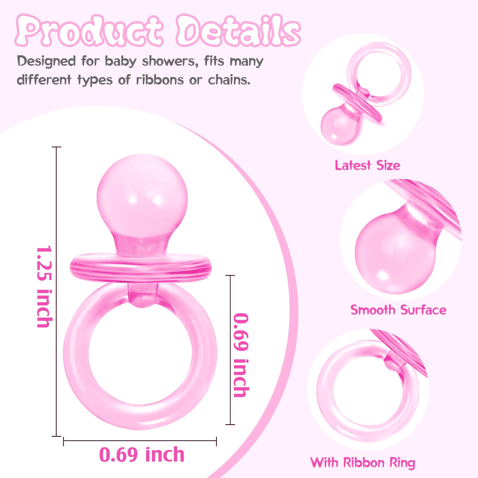 XINHUIDALSQ mini pacifiers pink pacifier-hunt game for interactive party fun