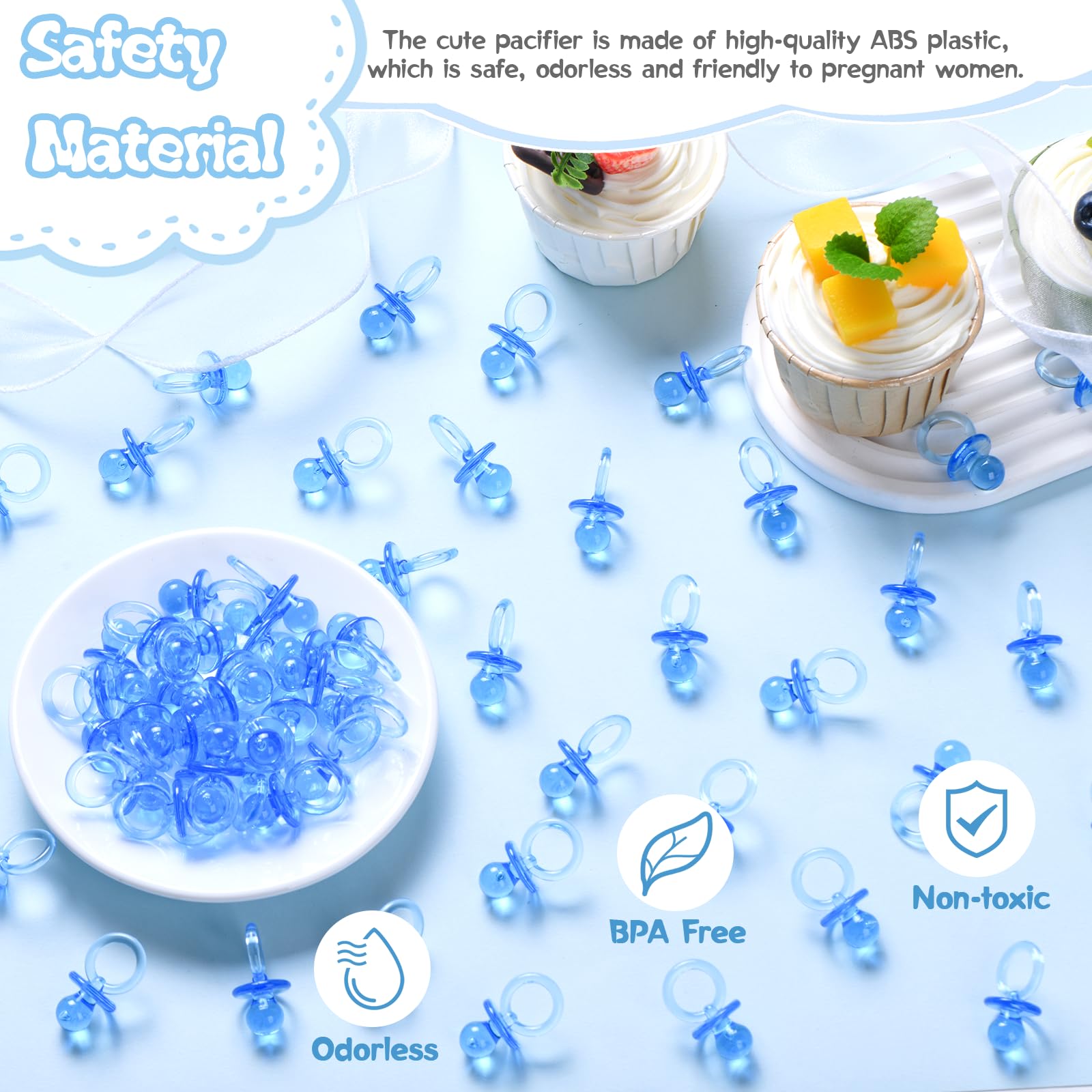 XINHUIDALSQ pacifier with loop for bracelets and favors