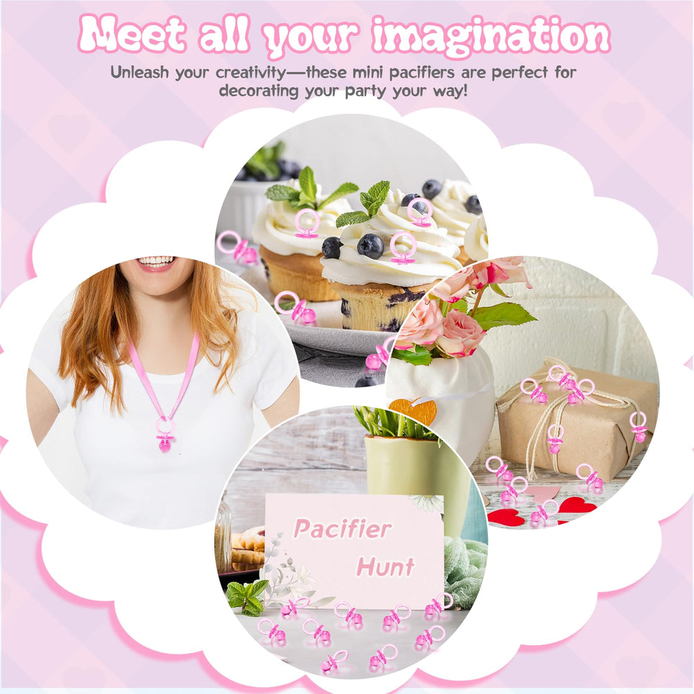 XINHUIDALSQ pink mini pacifiers for DIY gift bag decorations