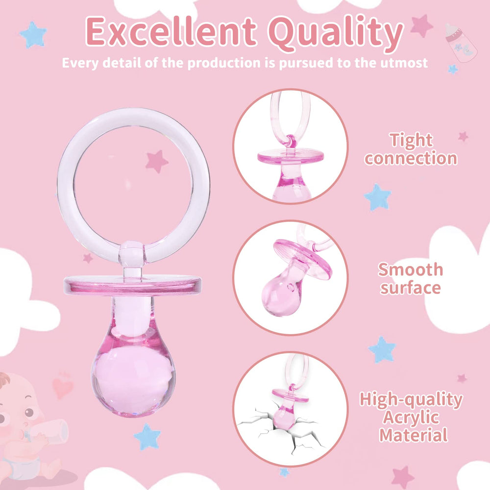 XINHUIDALSQ pacifiers pink gender reveal prop, adds charm to celebrations