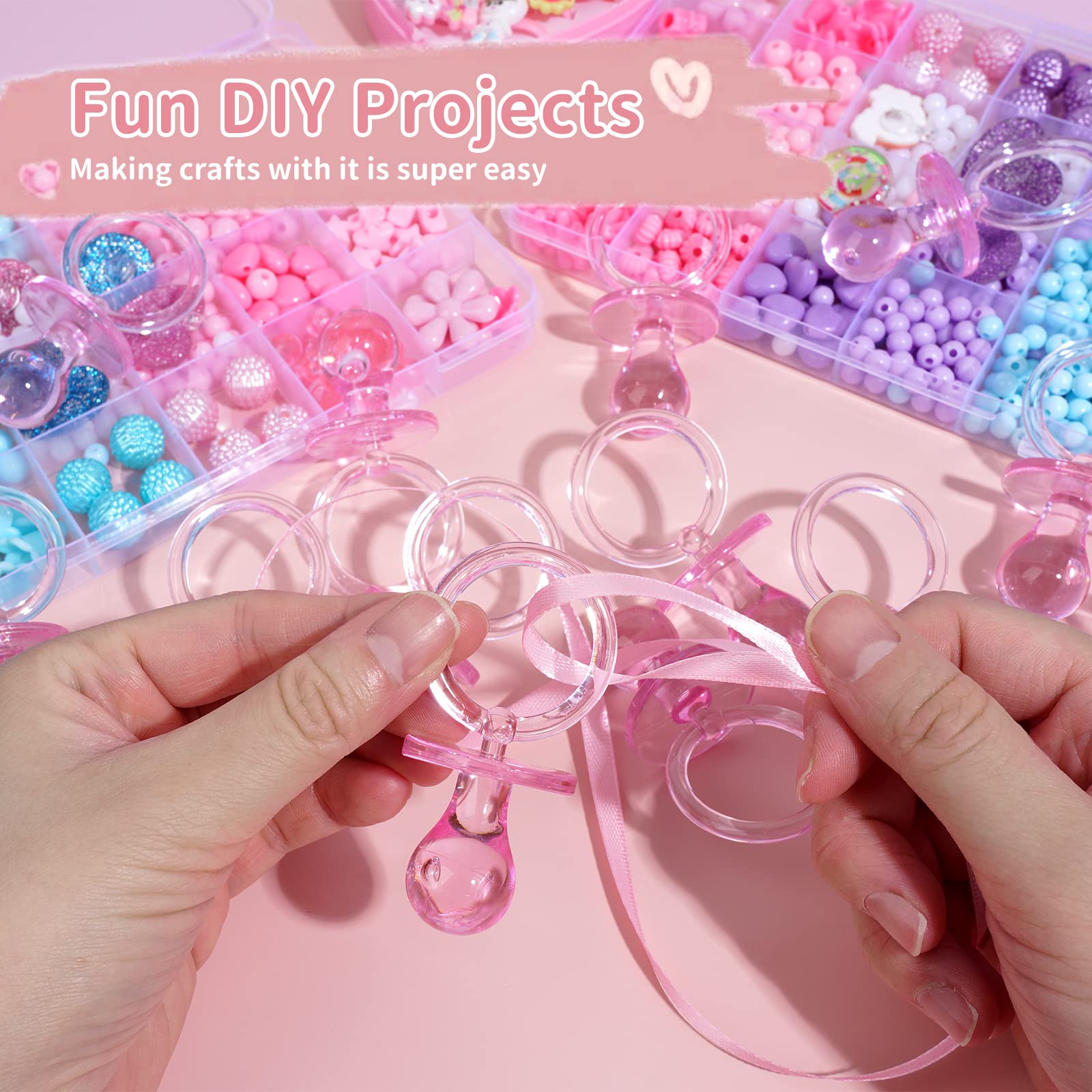 XINHUIDALSQ pacifiers pink hunt game prop, sparks excitement during party scavenger