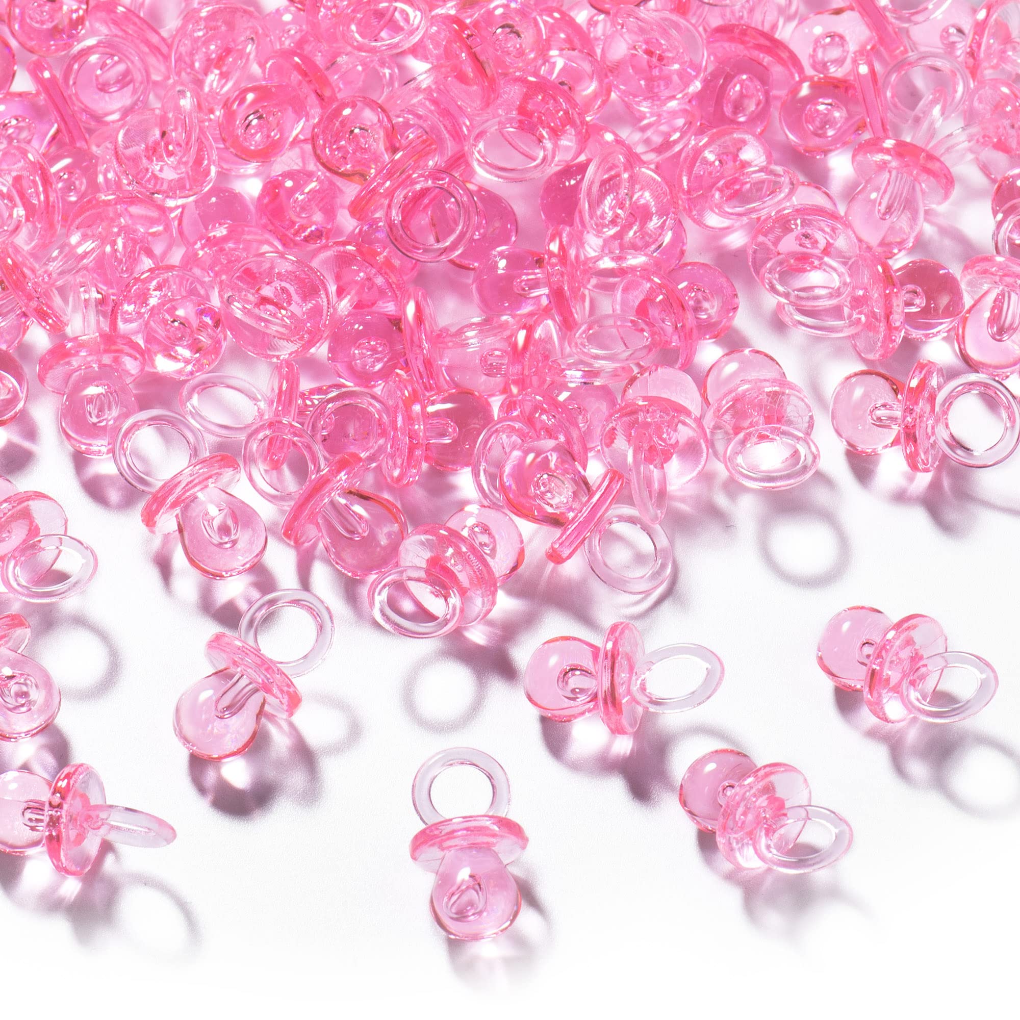 XINHUIDALSQ pink mini acrylic pacifier on table scatter for gender reveal decor