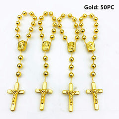 XINHUIDALSQ transparent pearly beads rosary, elegant party favor